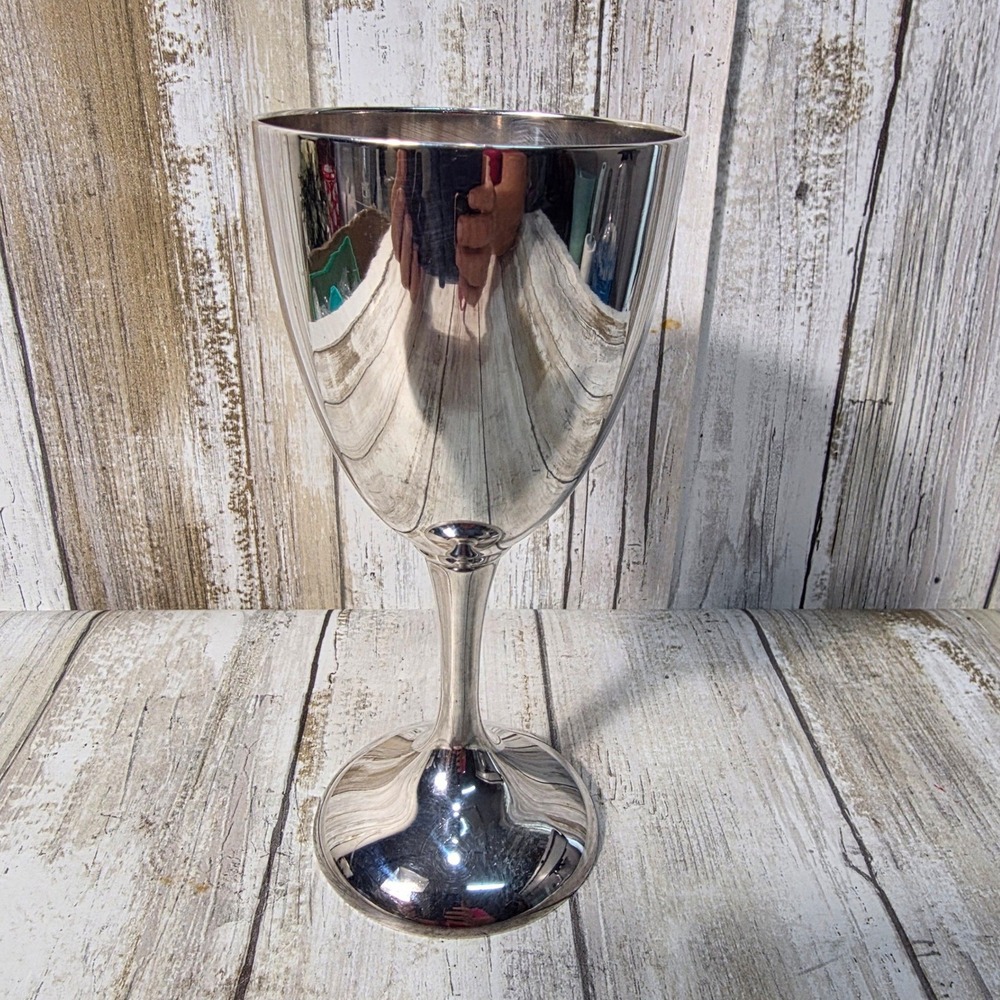 Vintage International Silver Co Silver Plated Goblet Chalice Wedding Toasting 6'